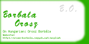 borbala orosz business card