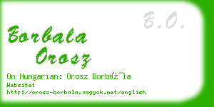 borbala orosz business card